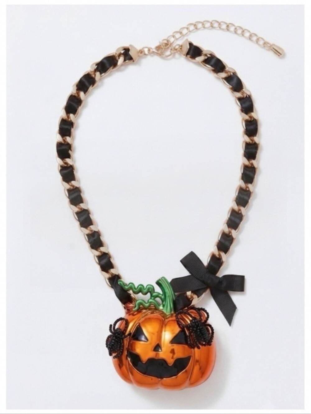 πβͺοΈBetsey Johnson βͺοΈjack O Lantern Spooky Short Pumpkin Pendant Necklace